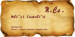 Mázi Csanád névjegykártya